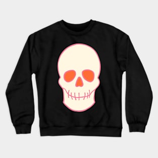 Skull - Pink, Orange and Cream Crewneck Sweatshirt